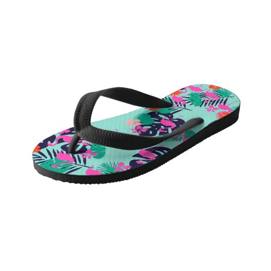 Roze Flamingo Teenslippers (Schuin)