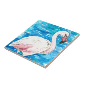 Roze flamingo tegeltje (Zijkant)