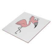 Roze Flamingo Tegeltje (Zijkant)