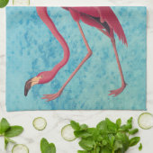  roze flamingo theedoek (Gevouwen)
