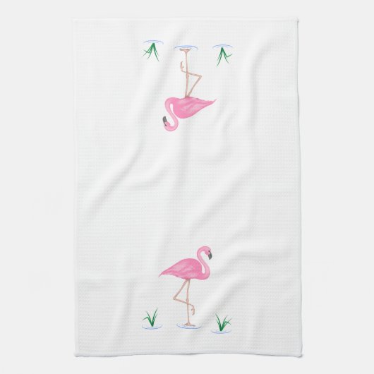 Roze Flamingo Theedoek (Verticaal)