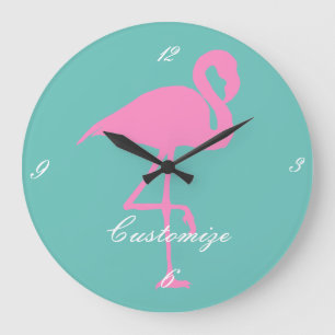 Roze flamingo Thunder_Cove Grote Klok