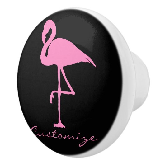 Roze flamingo Thunder_Cove Keramische Knop (Rechts)