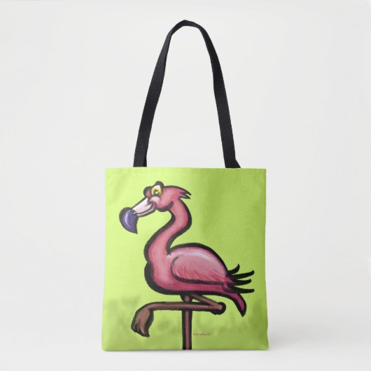 Roze Flamingo Tote Bag (Voorkant)