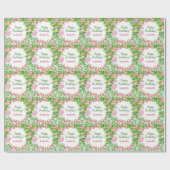 Roze Flamingo Tropical Girl's Birthday Cadeaupapier (Vlak)