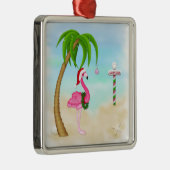 Roze Flamingo Tropical Holiday Ornament (Rechts)