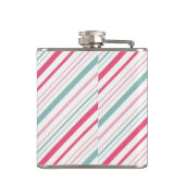 Roze Flamingo Tropical Kerstmis Heupfles (Achterkant)