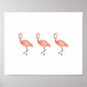 Roze Flamingo Tropical Nursery Decor Poster (Voorkant)