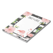 Roze Flamingo Tropical Save The Date Notitieblok (Gedraaid)