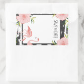 Roze Flamingo Tropical Save The Date Rechthoekige Sticker (Tas)