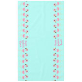 Roze Flamingo Tropical Schattige Eerste Verjaardag Tafelkleed (Voorkant)