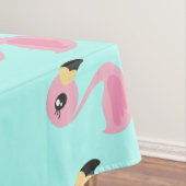 Roze Flamingo Tropical Schattige Eerste Verjaardag Tafelkleed (Voorbeeld)