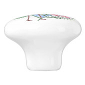 Roze Flamingo tropisch blad Keramische Knop (Zijkant)