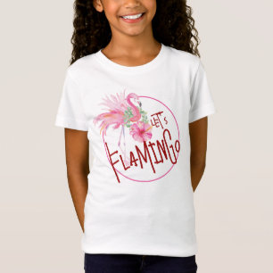 Roze Flamingo Tropisch Feest T Shirt