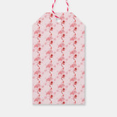 Roze Flamingo Tropisch Strand Vogel Kerstmis Cadeaulabel (Achterkant)