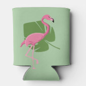 Roze Flamingo Tropische Feestgunst Blikjeskoeler (Achterkant)