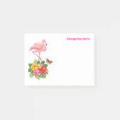 Roze flamingo & Tropische Hibiscus Fancy Post-it® Notes (Voorkant)