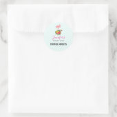 Roze flamingo & Tropische Hibiscus Fancy Soap Ronde Sticker (Tas)