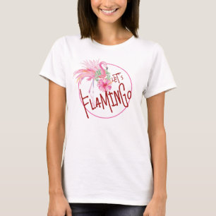 Roze Flamingo Tropische Partij T Shirt