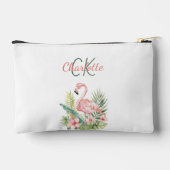 Roze flamingo tropische zomer monogram etui (Achterkant)