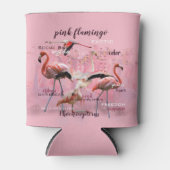 Roze Flamingo Typografie | GEPERSONALISEERD | Blikjeskoeler (Voorkant)