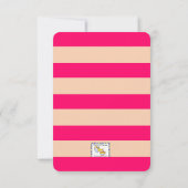 Roze Flamingo Uitnodiging voor elke gelegenheid (Achterkant)