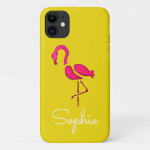 Roze flamingo unieke pop kunst iPhone 11 hoesje