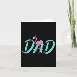 Roze Flamingo Vader Grappige Vaderdag Tropische Vo Kaart