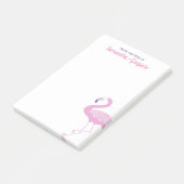 Roze flamingo van het Kantoor-bureau van Post-it® Notes (Schuin)