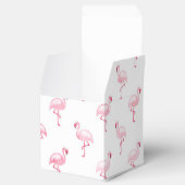 Roze Flamingo Verjaardagsfeestpatroon Bedankdoosjes (Geopend)