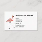 Roze Flamingo Visitekaartje (Voorkant)