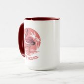 Roze Flamingo Vogel Mok (Voorkant links)