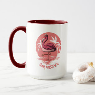 Roze Flamingo Vogel Mok