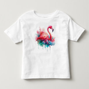 Roze Flamingo Vogel Sublimatie Kinder Shirts