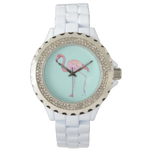 Roze Flamingo Watch - Mint groen Horloge