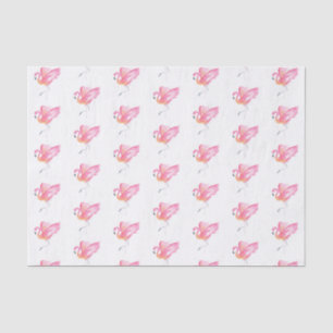 Roze Flamingo Waterverf Pattern Beach Tissuepapier