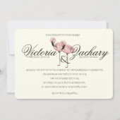 Roze Flamingo Wedding Kaart (Voorkant)