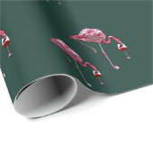 Roze Flamingo Wijn Drinker Grappig Cadeaupapier (Rol Hoek)