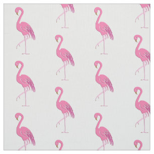 roze flamingo, witte achtergrond stof