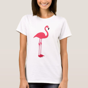 Roze Flamingo Women's Light Colored T-Shirt
