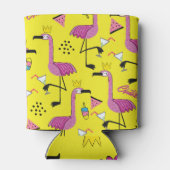 Roze Flamingo: Zomer Mode Patroon Blikjeskoeler (Achterkant)