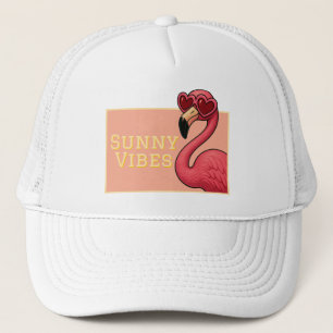 Roze Flamingo Zonnige Sfeer Trucker Pet