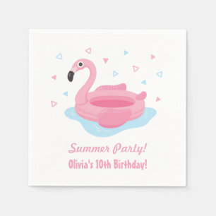 Roze Flamingo Zwembad Float Zomer Party Supplies Servetten