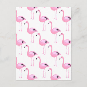 Roze Flamingo's 2 2 Briefkaart