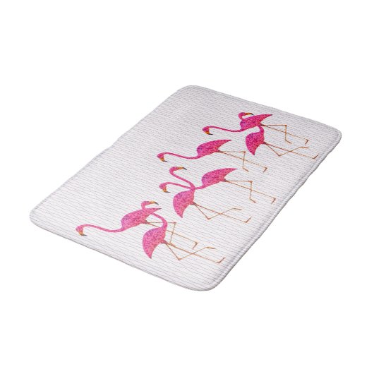 Roze Flamingos Bath Mat (Gekanteld)