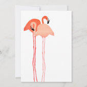 Roze flamingos Beach Wedding Invitations Kaart (Achterkant)
