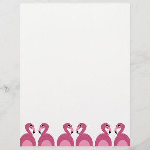 Roze flamingos Border - Letterheadfabriek