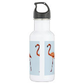Roze Flamingos Custom Water Fles (Achterkant)