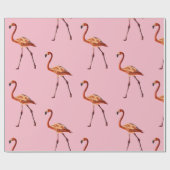 Roze Flamingo's Drawing Wrapping Papier (Vlak)
