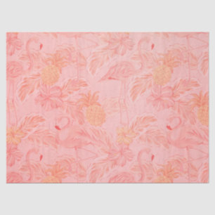 Roze Flamingo's en Ananas Tissuepapier